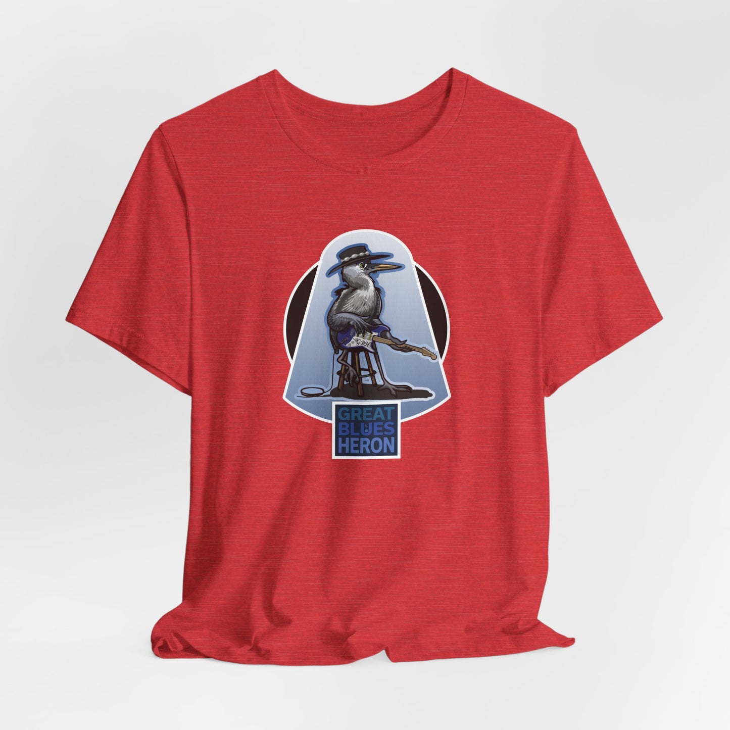 Great Blues Heron Unisex Jersey Short Sleeve Tee