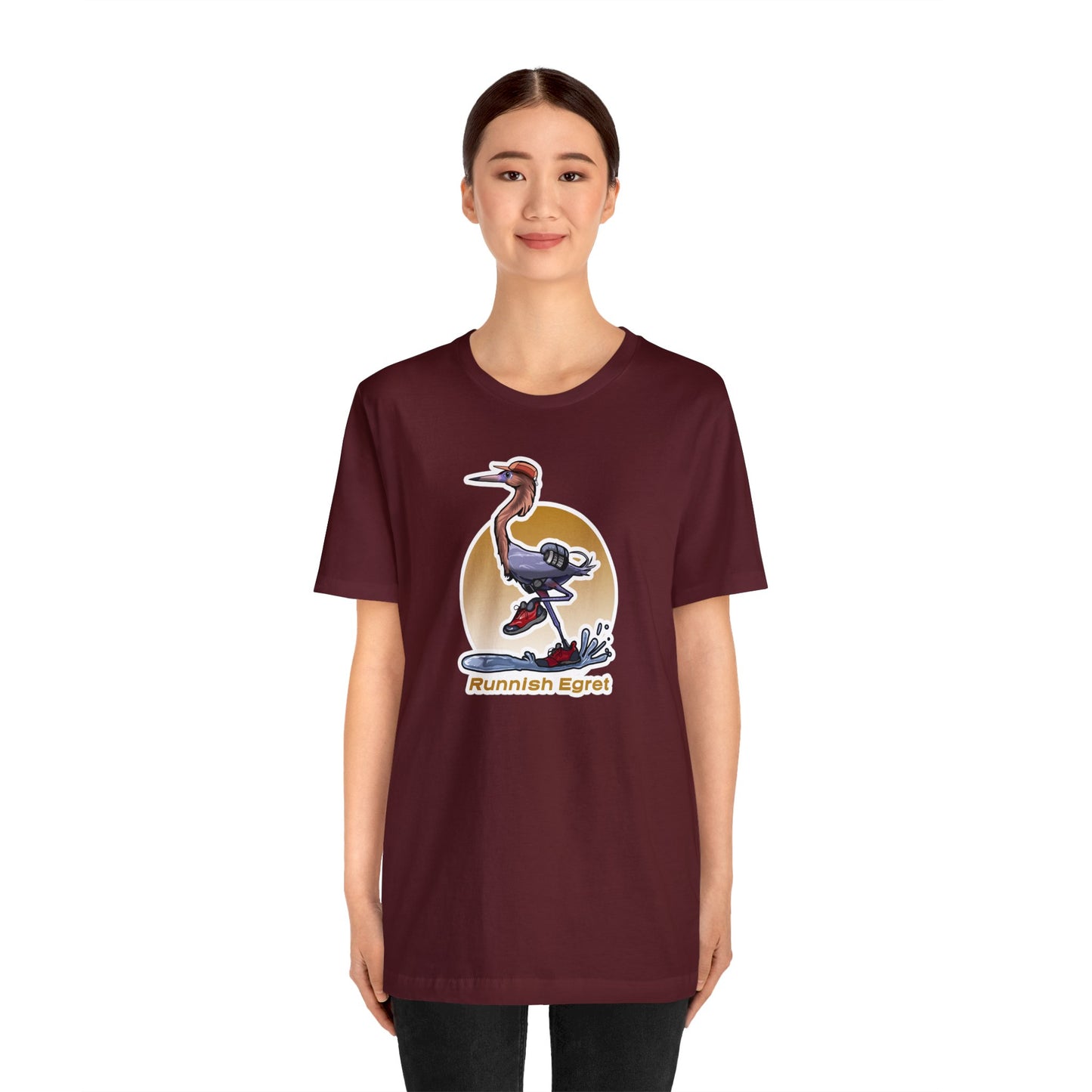 Runnish Egret Unisex Jersey Short Sleeve Tee