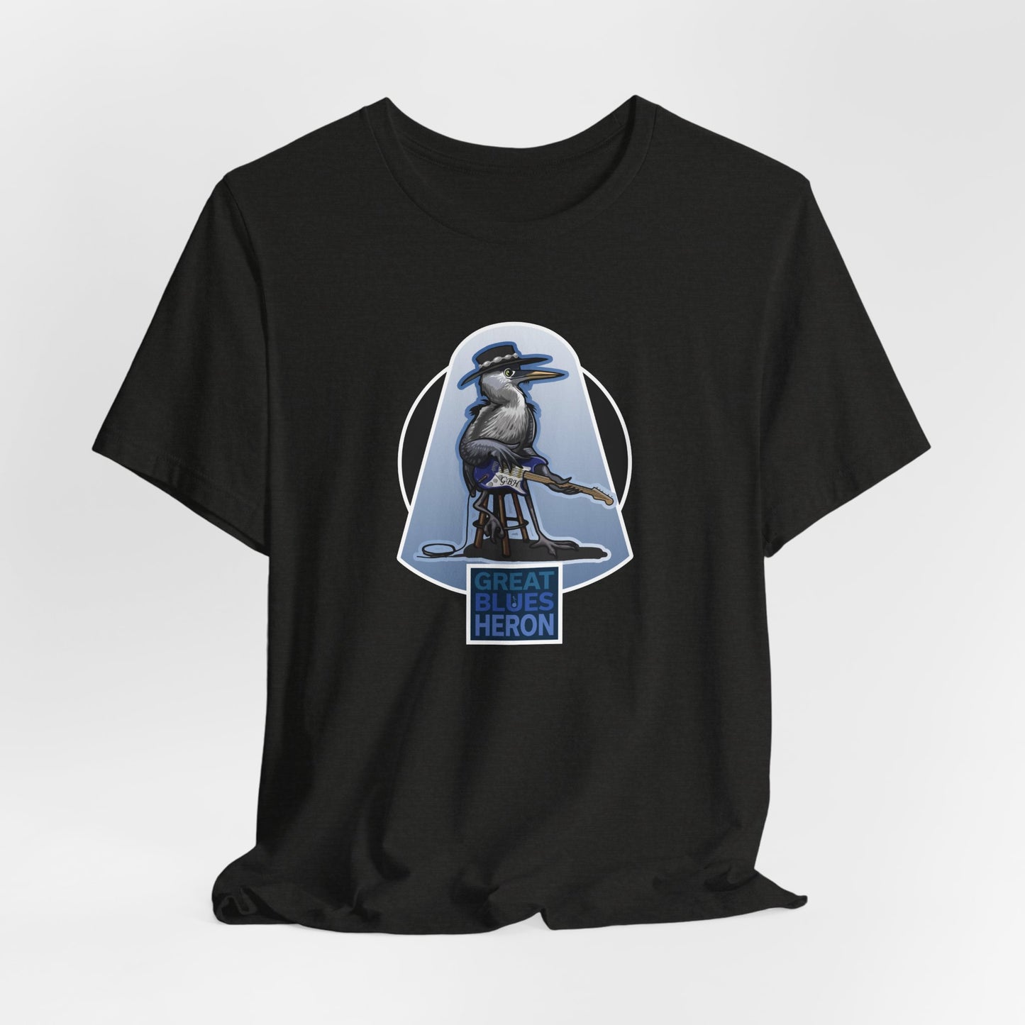 Great Blues Heron Unisex Jersey Short Sleeve Tee