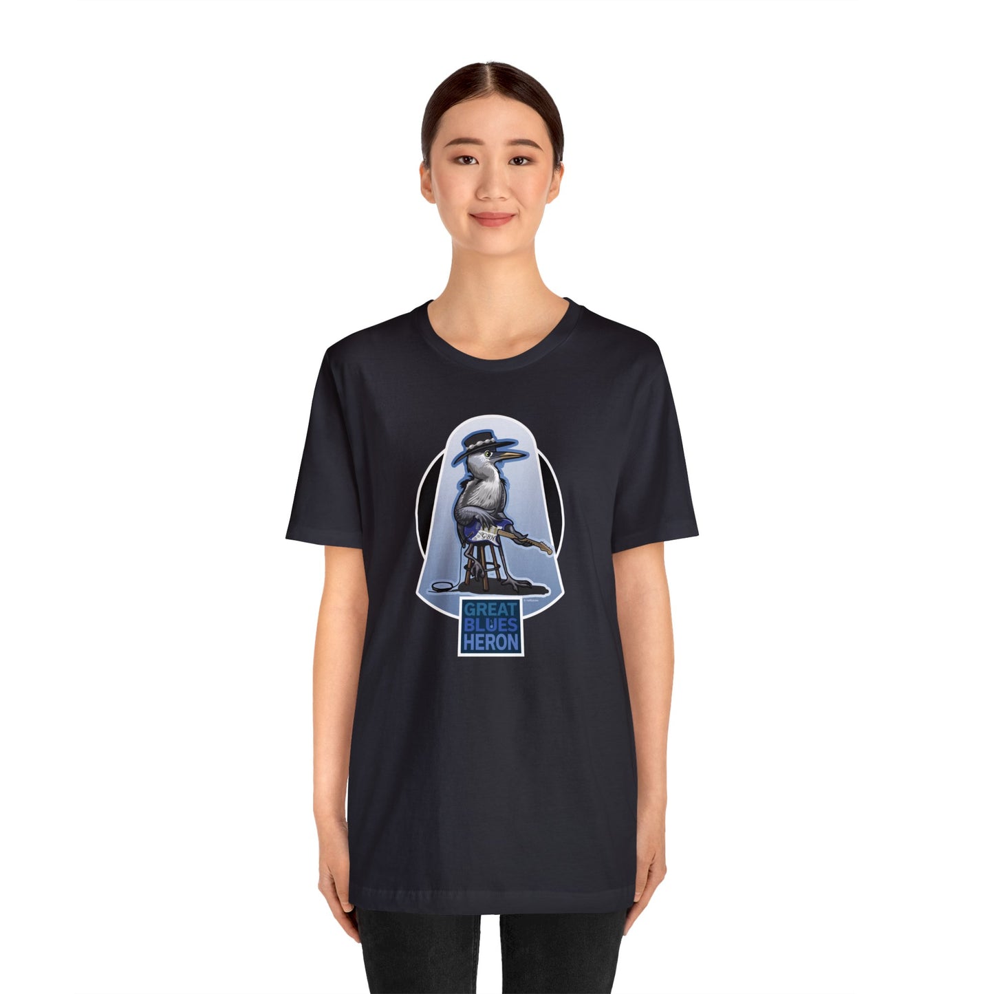 Great Blues Heron Unisex Jersey Short Sleeve Tee