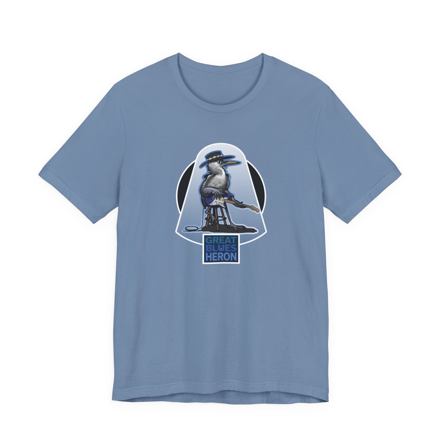Great Blues Heron Unisex Jersey Short Sleeve Tee
