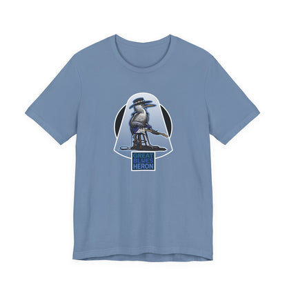 Great Blues Heron Unisex Jersey Short Sleeve Tee