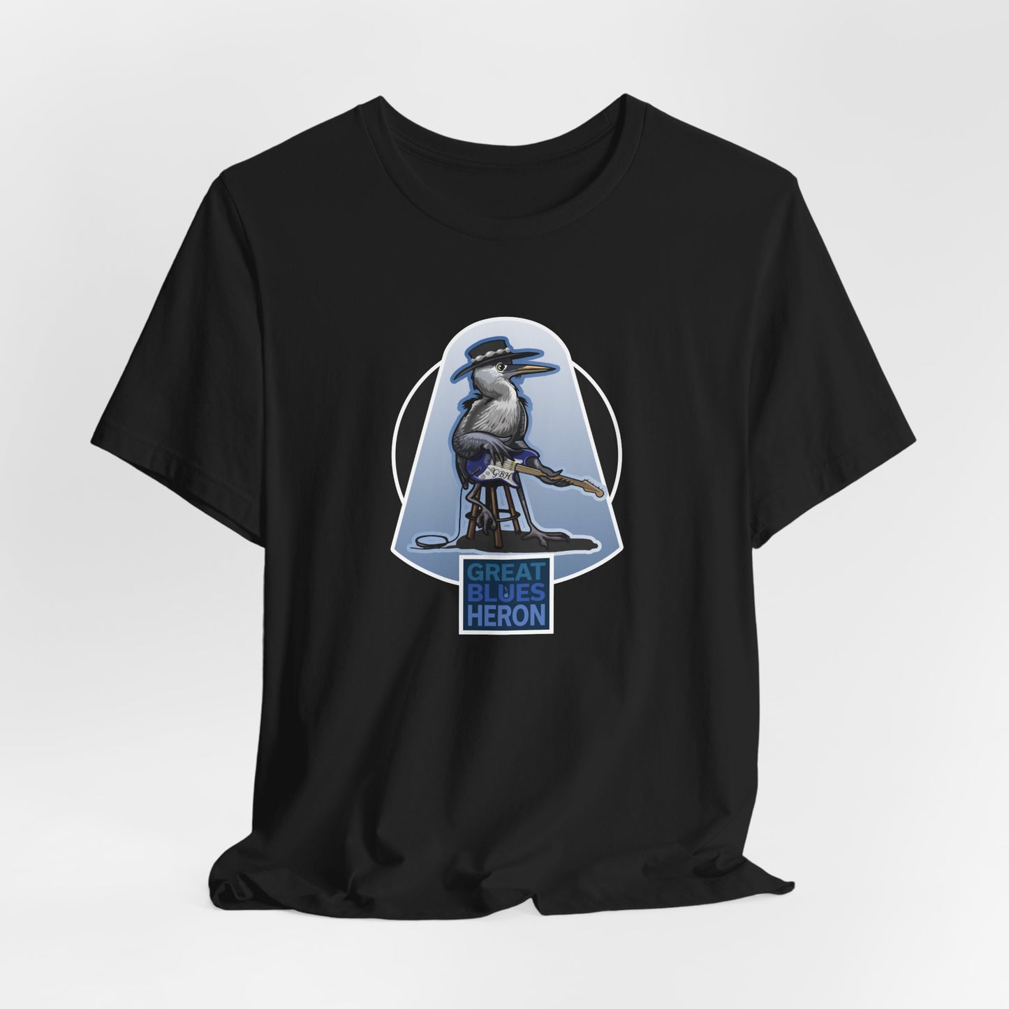 Great Blues Heron Unisex Jersey Short Sleeve Tee