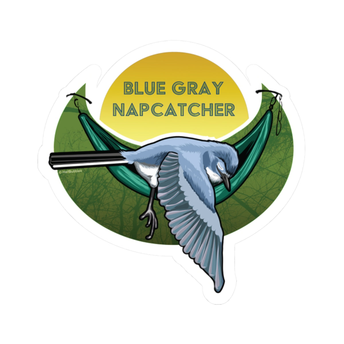 Blue-gray Napcatcher Kiss-Cut Vinyl Decals