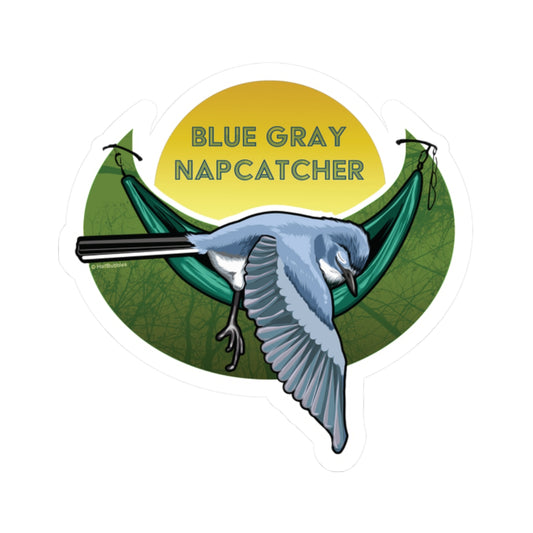 Blue-gray Napcatcher Kiss-Cut Vinyl Decals
