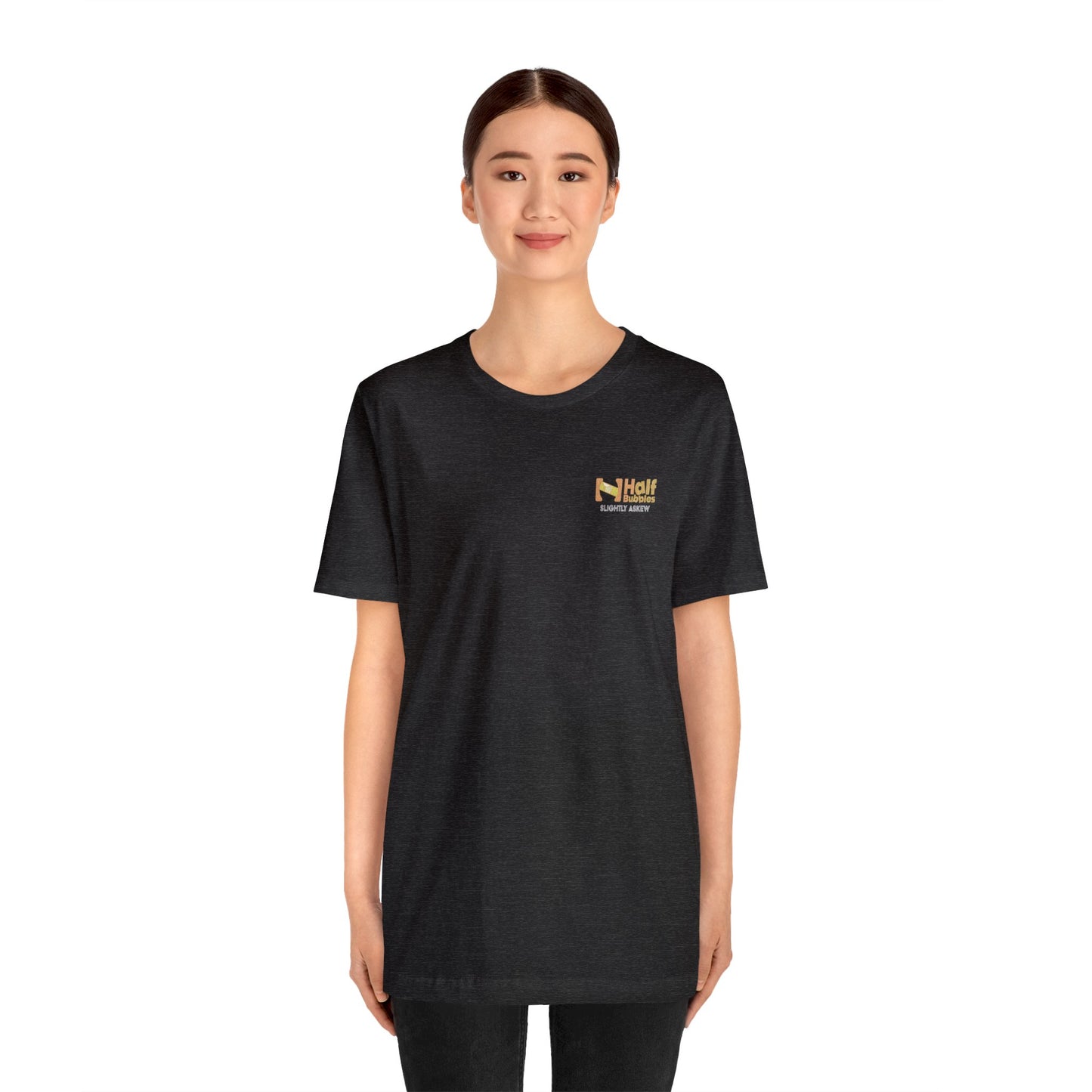 Weathered Black Crowned Morning Heron Back Design Unisex Jersey Short Sleeve Tee