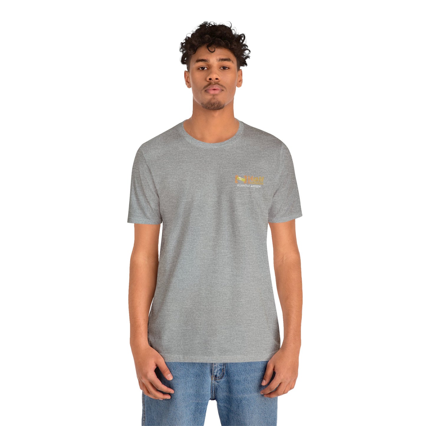 Weathered Great Blues Heron Back Design Unisex Jersey Short Sleeve Tee