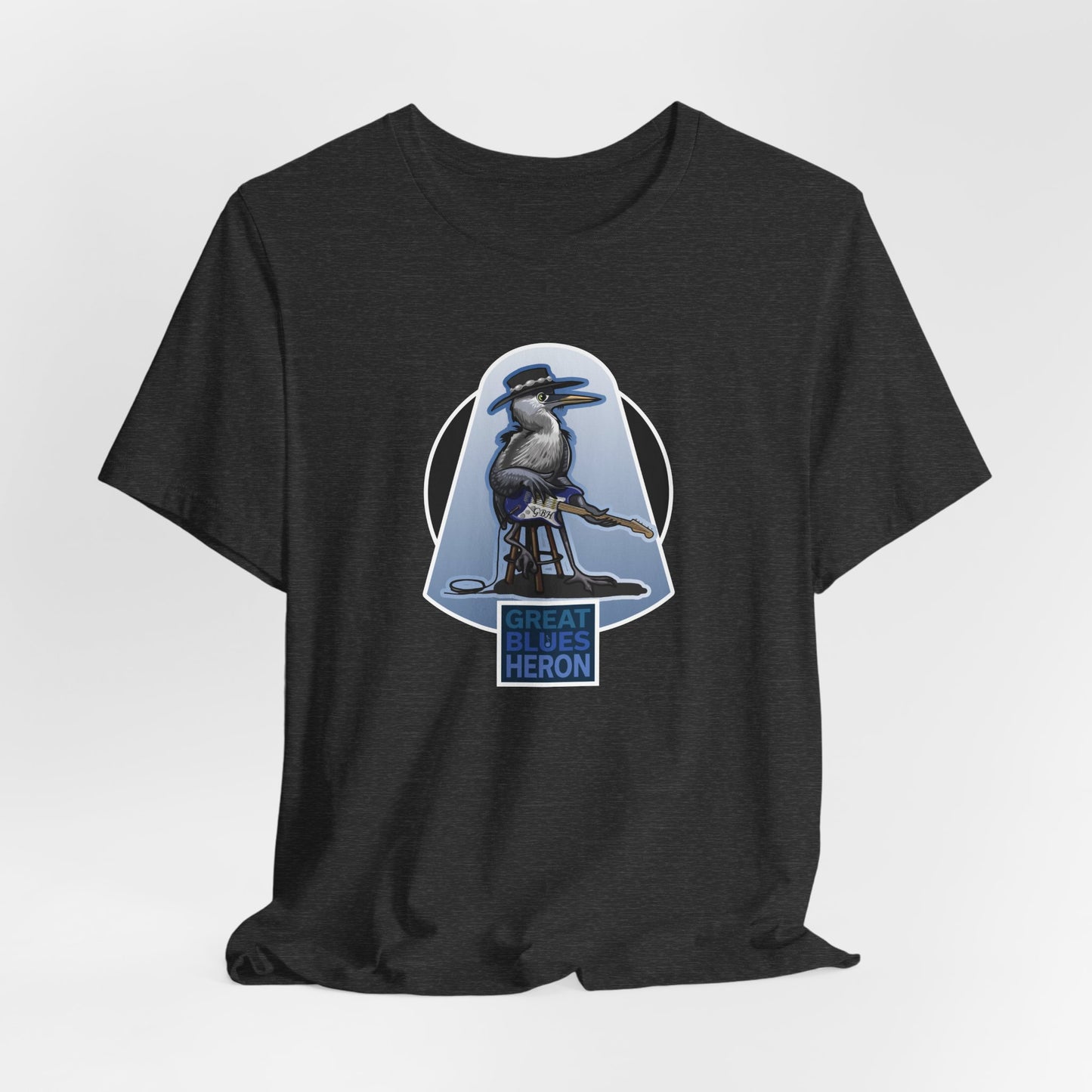 Great Blues Heron Unisex Jersey Short Sleeve Tee