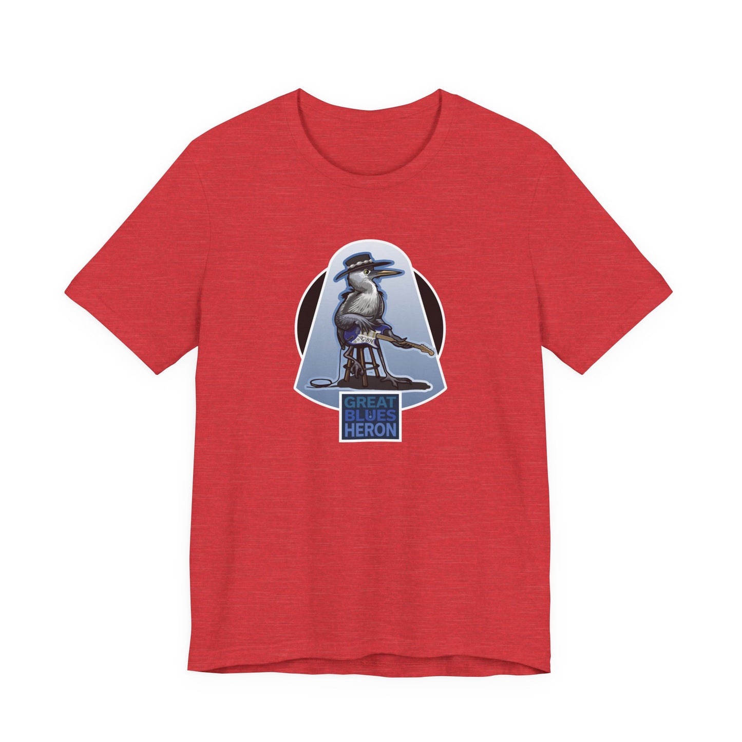 Great Blues Heron Unisex Jersey Short Sleeve Tee