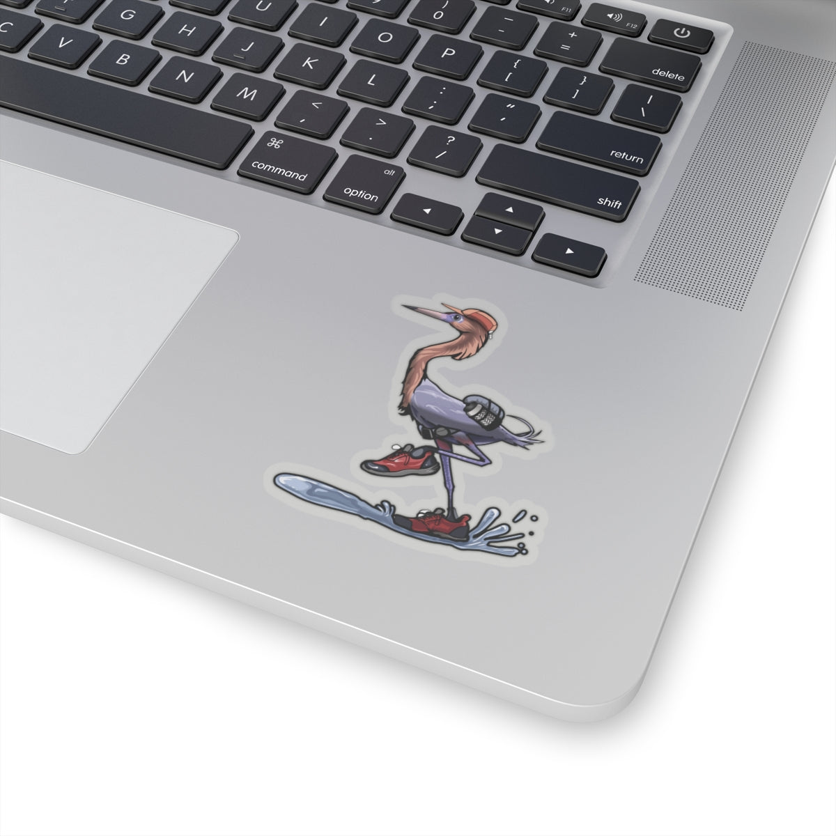 Runnish Egret, No Text, Kiss-Cut Vinyl Decals