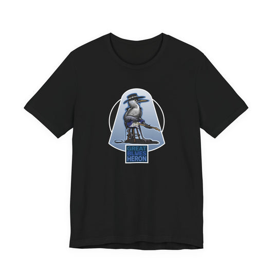Great Blues Heron Unisex Jersey Short Sleeve Tee