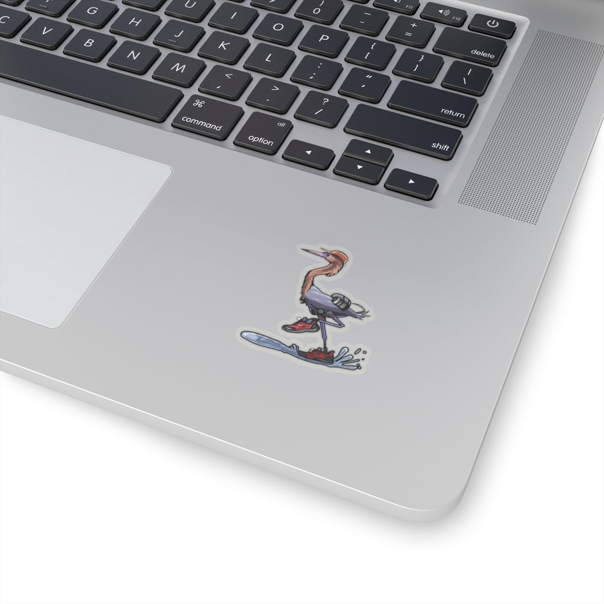 Runnish Egret, No Text, Kiss-Cut Vinyl Decals