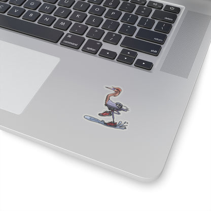 Runnish Egret, No Text, Kiss-Cut Vinyl Decals