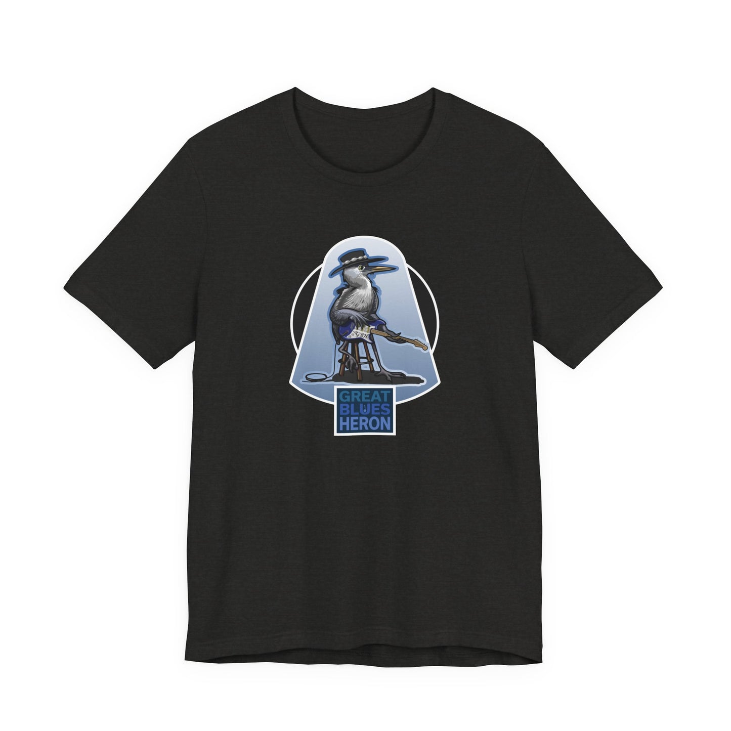 Great Blues Heron Unisex Jersey Short Sleeve Tee