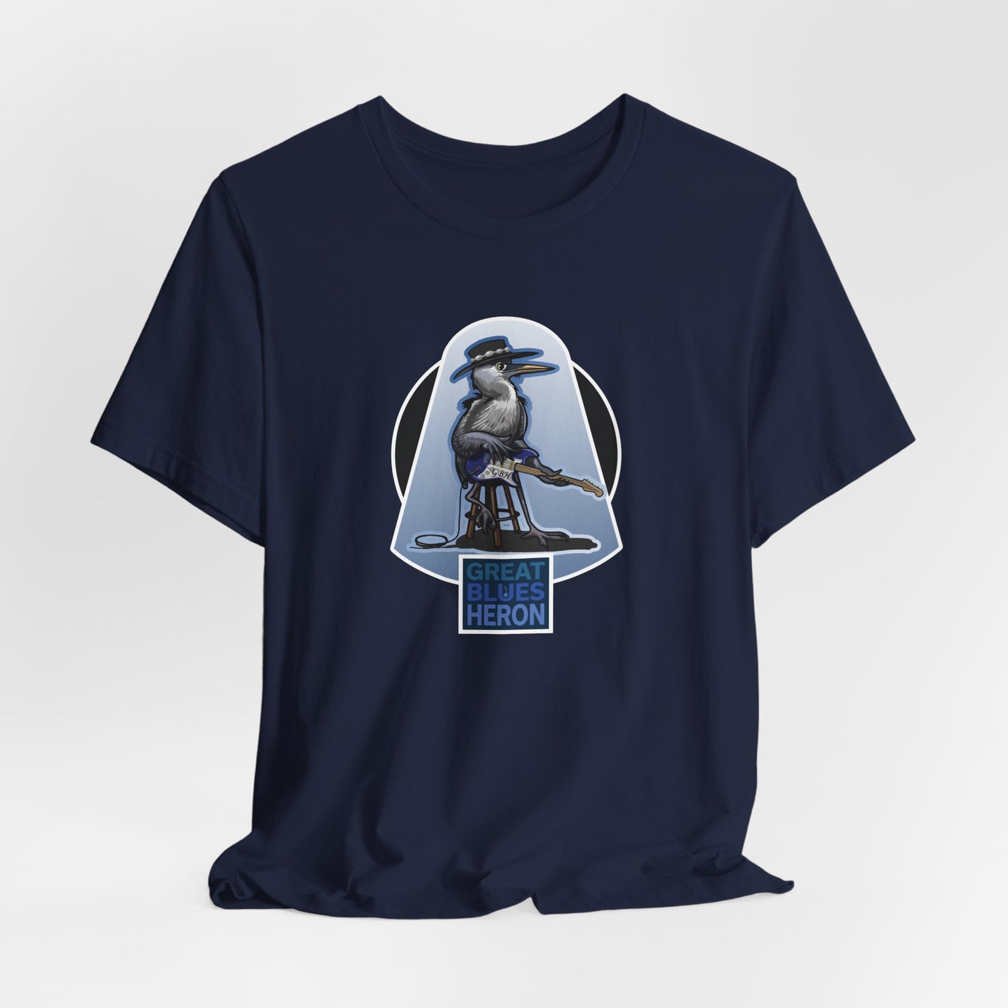 Great Blues Heron Unisex Jersey Short Sleeve Tee