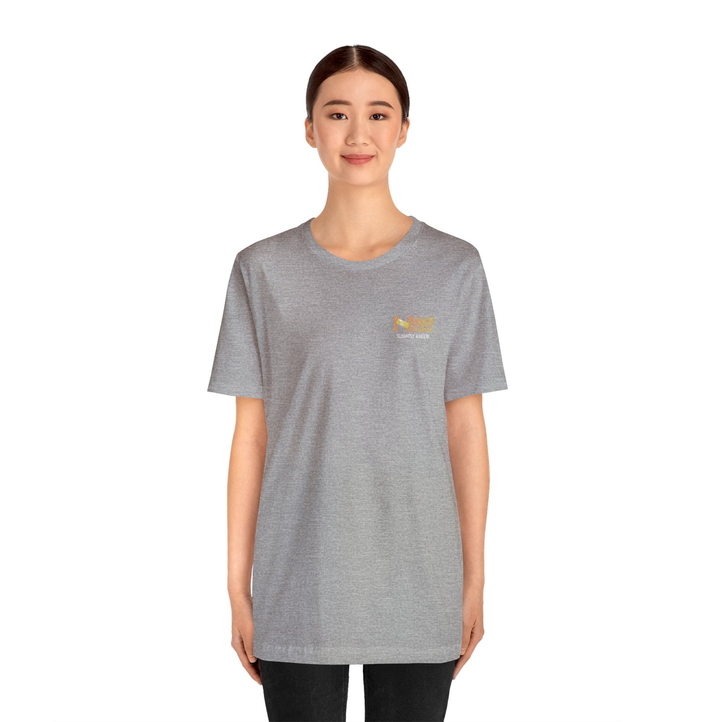 Weathered Black Crowned Morning Heron Back Design Unisex Jersey Short Sleeve Tee