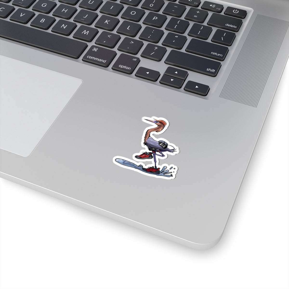 Runnish Egret, No Text, Kiss-Cut Vinyl Decals