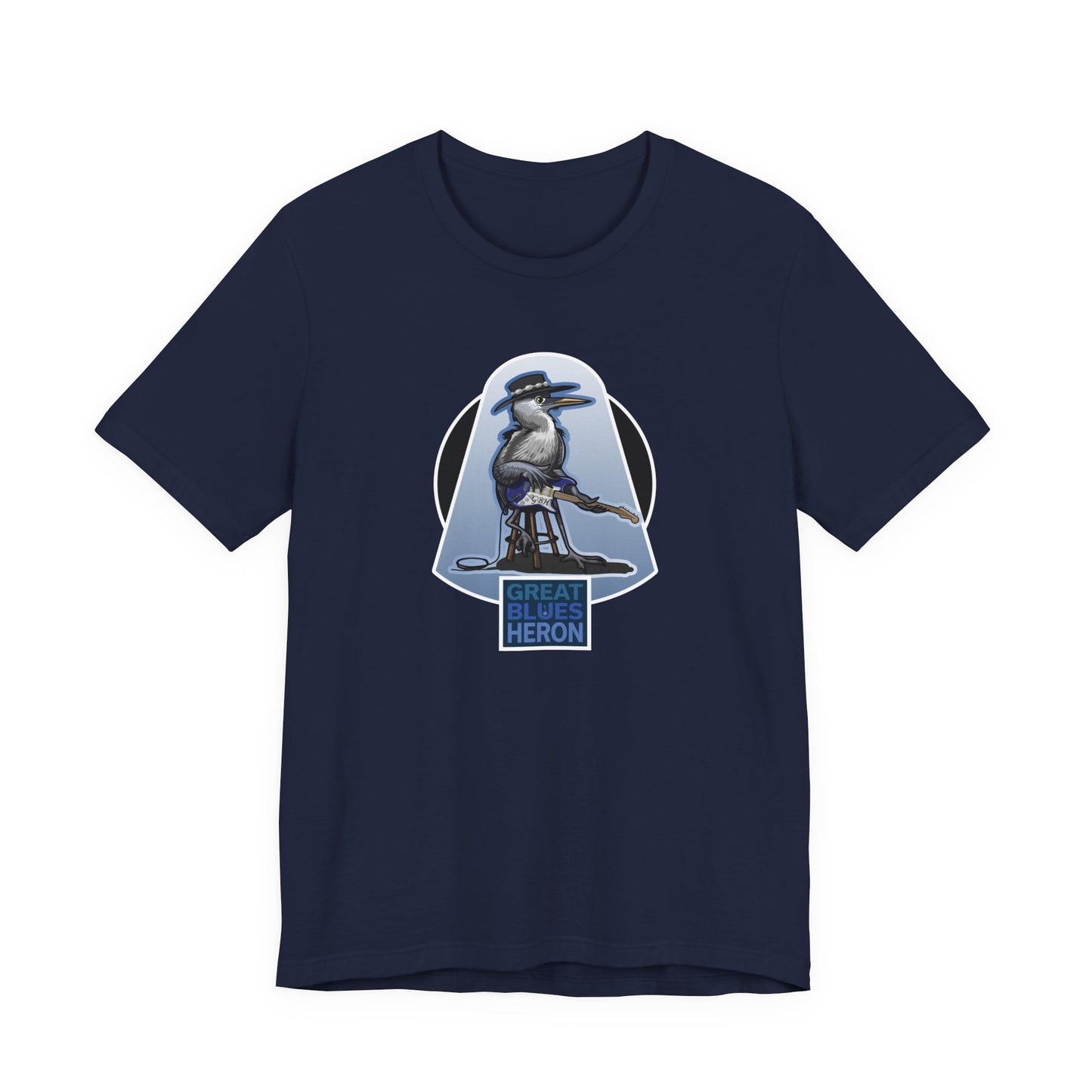 Great Blues Heron Unisex Jersey Short Sleeve Tee