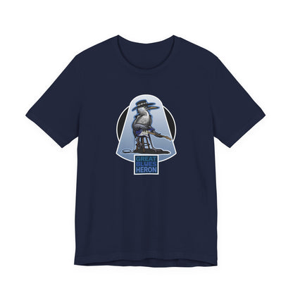 Great Blues Heron Unisex Jersey Short Sleeve Tee