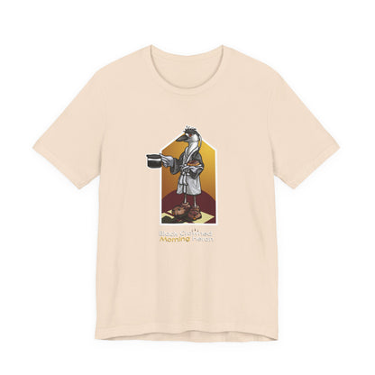 Black Crowned Morning Heron Unisex Jersey Short Sleeve Tee