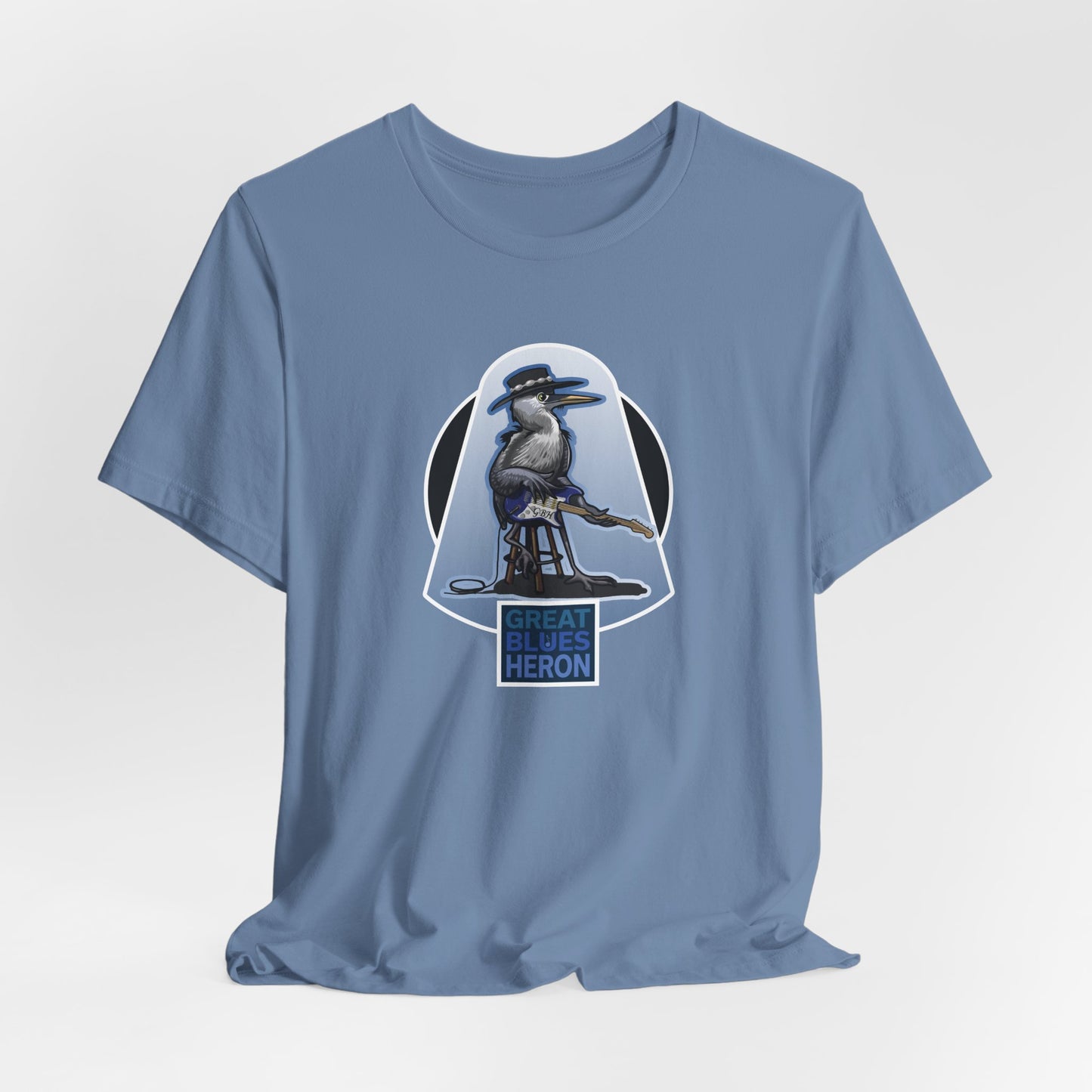 Great Blues Heron Unisex Jersey Short Sleeve Tee