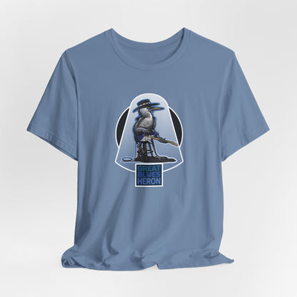Great Blues Heron Unisex Jersey Short Sleeve Tee