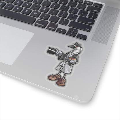 Black Crowned Morning Heron  no Text Kiss-Cut Vinyl Decals