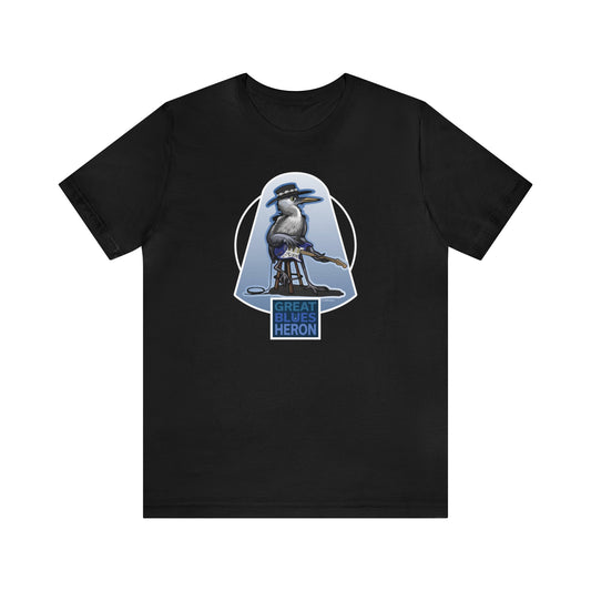 Great Blues Heron Unisex Jersey Short Sleeve Tee