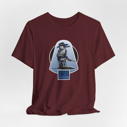 Great Blues Heron Unisex Jersey Short Sleeve Tee