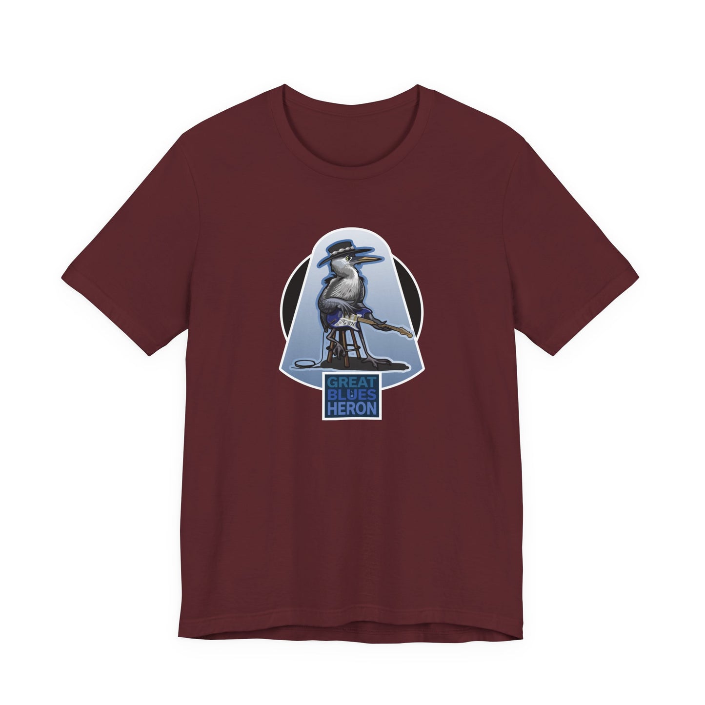 Great Blues Heron Unisex Jersey Short Sleeve Tee