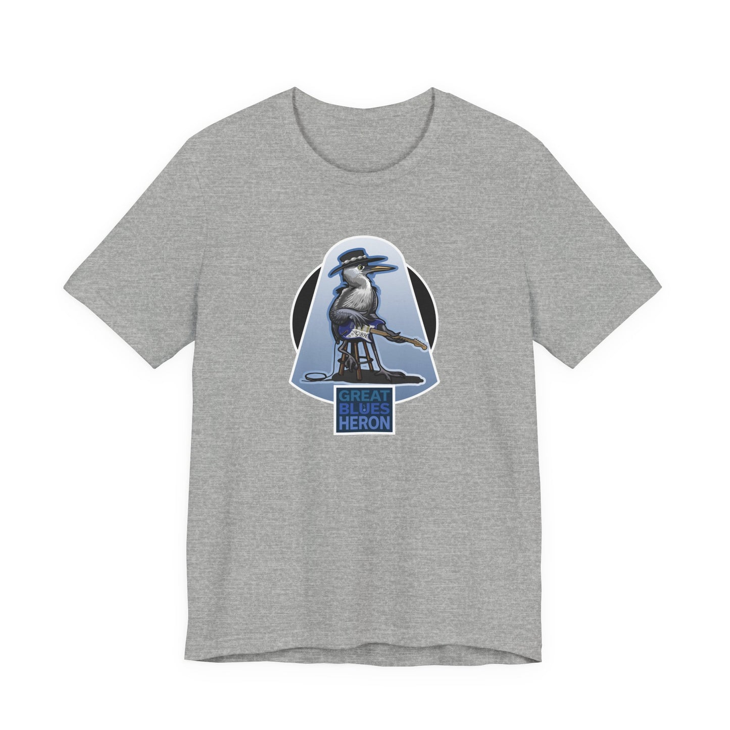 Great Blues Heron Unisex Jersey Short Sleeve Tee