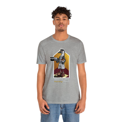 Black Crowned Morning Heron Unisex Jersey Short Sleeve Tee