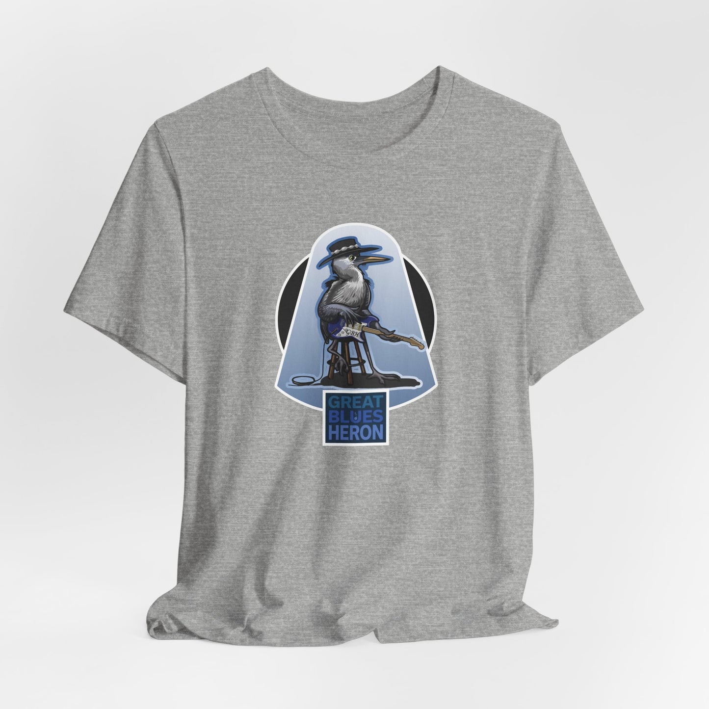 Great Blues Heron Unisex Jersey Short Sleeve Tee