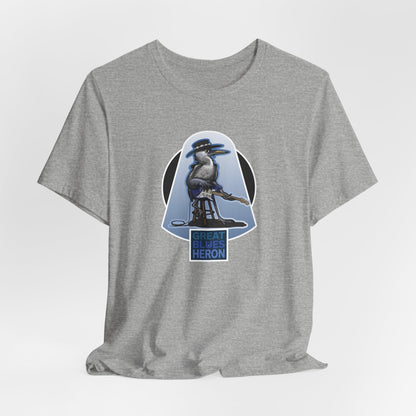 Great Blues Heron Unisex Jersey Short Sleeve Tee