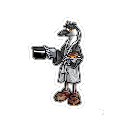 Black Crowned Morning Heron  no Text Kiss-Cut Vinyl Decals