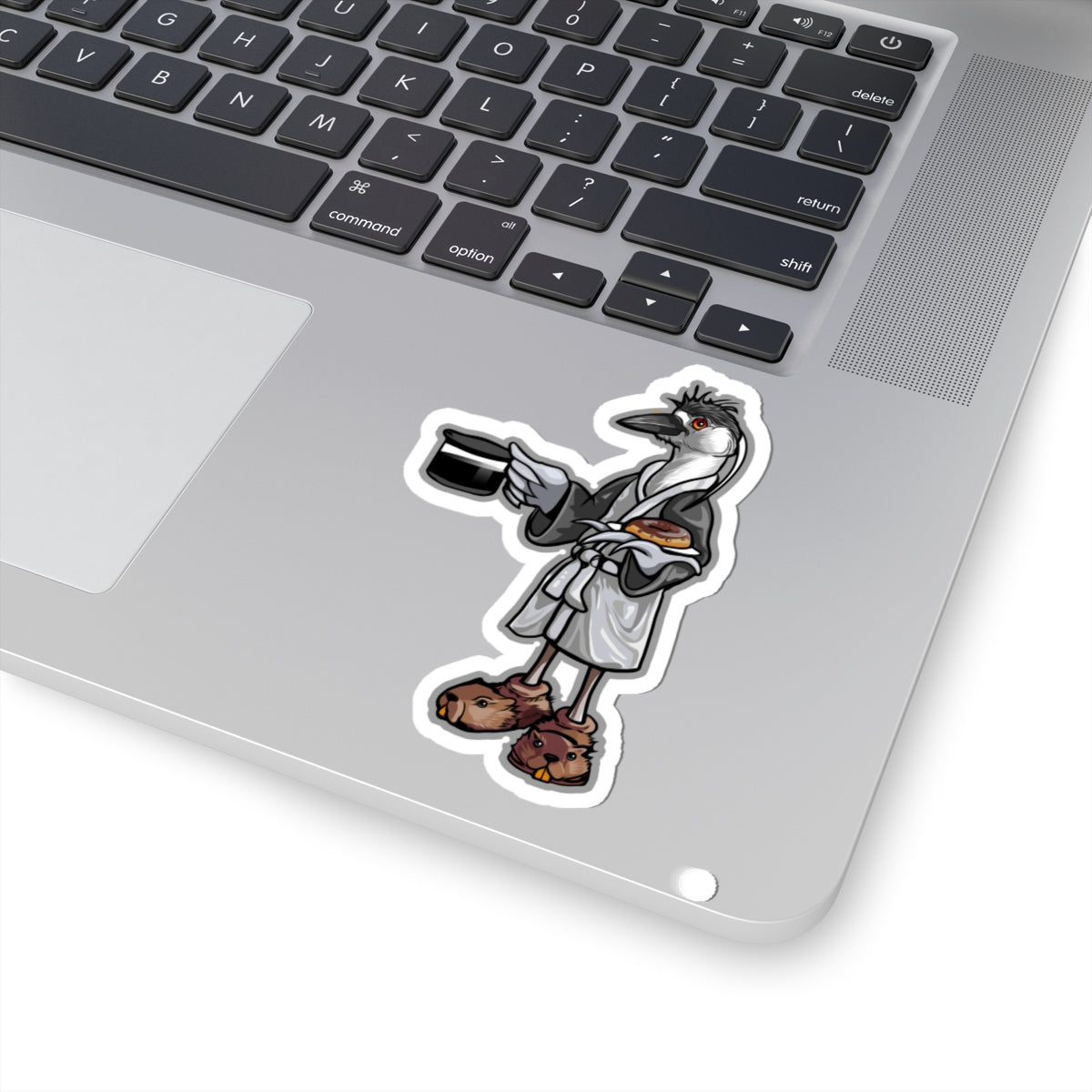 Black Crowned Morning Heron  no Text Kiss-Cut Vinyl Decals