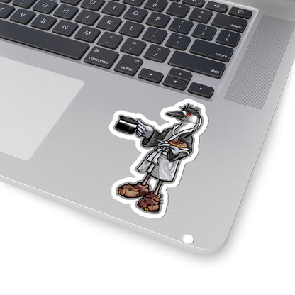 Black Crowned Morning Heron  no Text Kiss-Cut Vinyl Decals