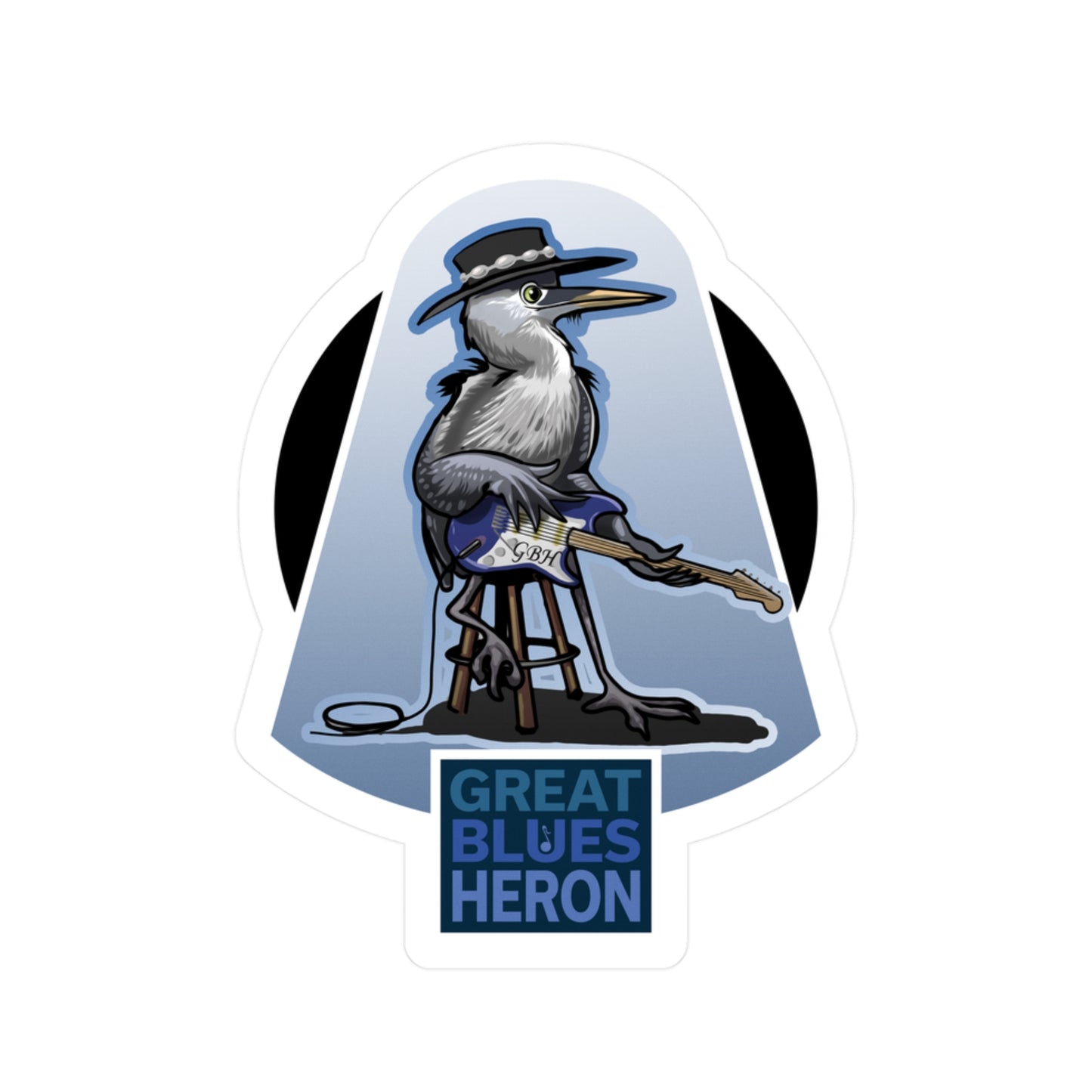 Great Blues Heron Kiss-Cut Vinyl Decals